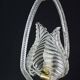 Set of 2 Pink and Transparent Murano Glass Chandelier by Barovier e Toso, 1950s