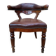 Fauteuil de bureau – Style Napoléon III – Chêne et cuir – XIXe s.