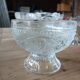 5 antique clear glass cups