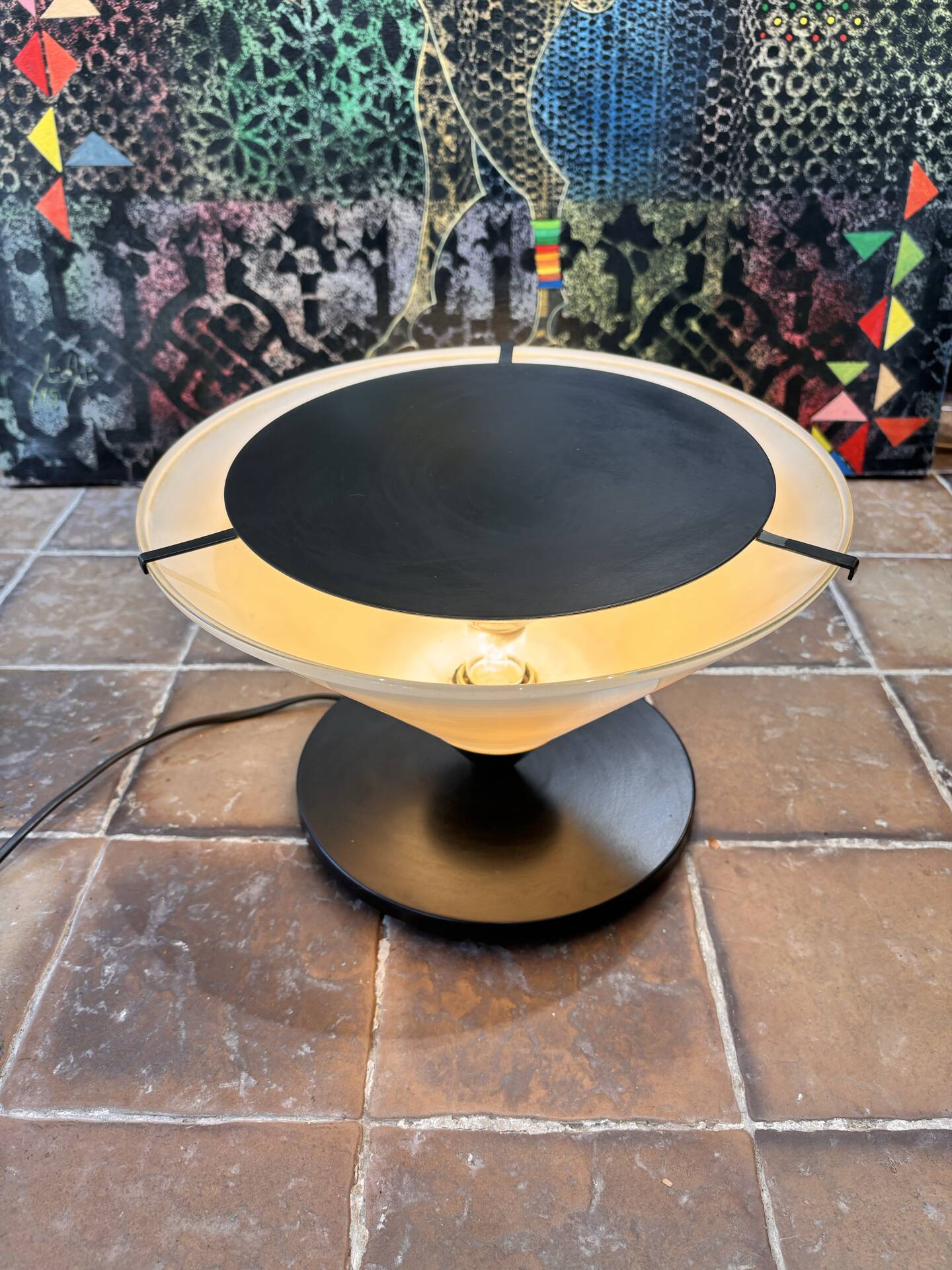 Postmodern table lamp. Optelma / Mangia style.