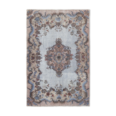 Handmade oriental 1980s 187 cm x 285 cm blue rug