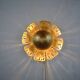 Brass plate flower sconce by Svend Aage Holm-Sörensen for Holm-Sörensen, Denmark.
