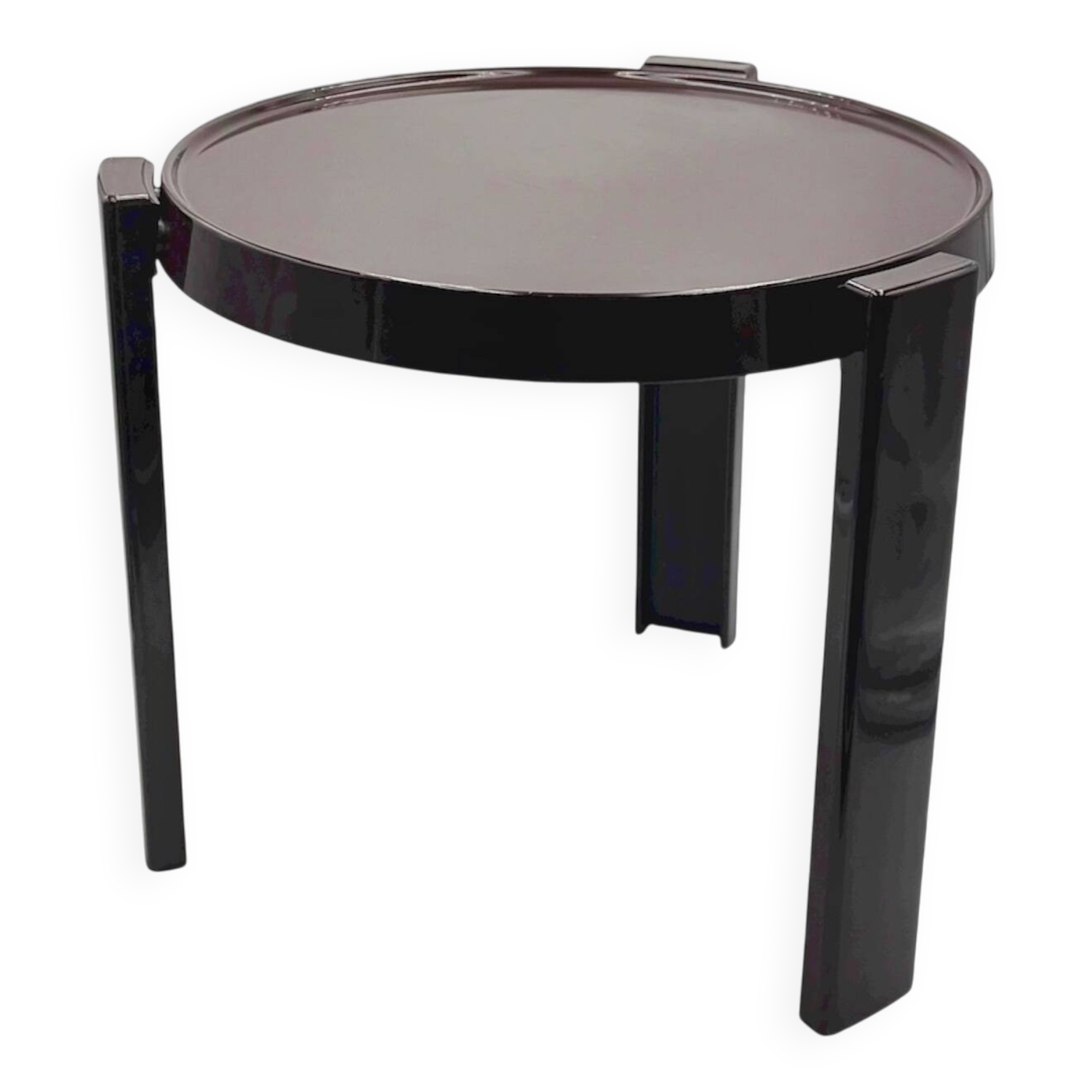 1970s Italian Space Age Table in Brown Plastic, Vintage Side or Coffee Tabl