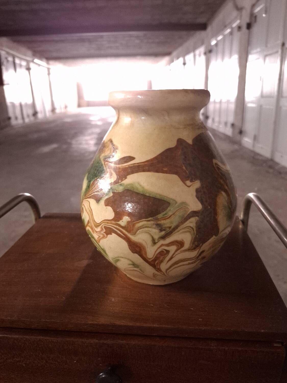 Southwest grease pot, jasper