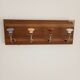 Wall-mounted coat rack – 4 multicoloured ceramic hooks in vintage style