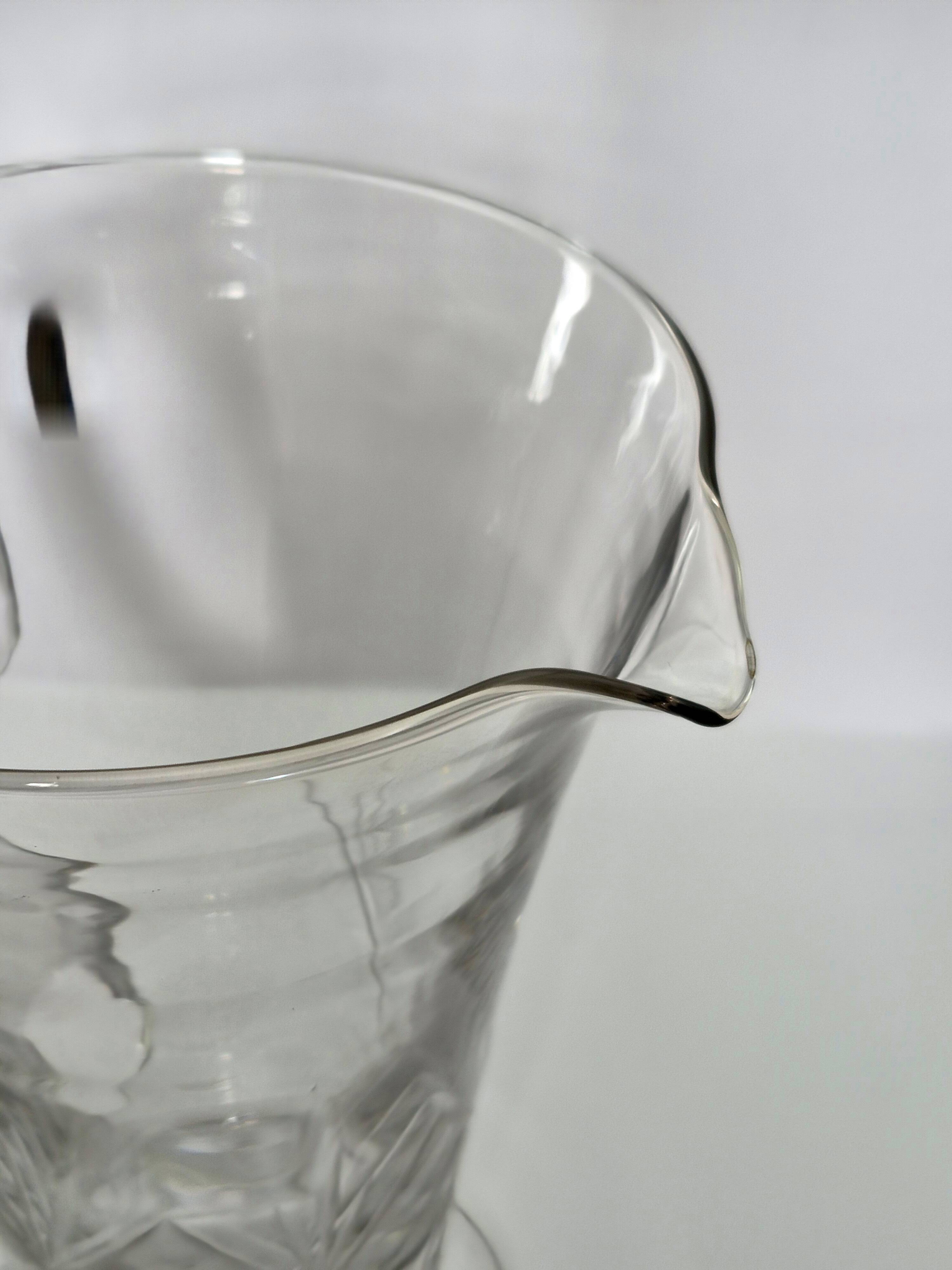 Cut crystal water jug from Fains – 21 cm – vintage
