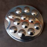 Set of 6 metal snail plates