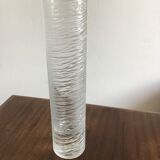 Engraved glass vase