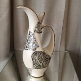 Jug or soliflore ü keramik vintage 1960 1970 white black/grey