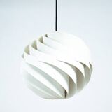 Louis Weisdorf for Lyfa Space age Danish Turbo White Moon Pendant Light, 1965