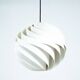Louis Weisdorf for Lyfa Space age Danish Turbo White Moon Pendant Light, 1965