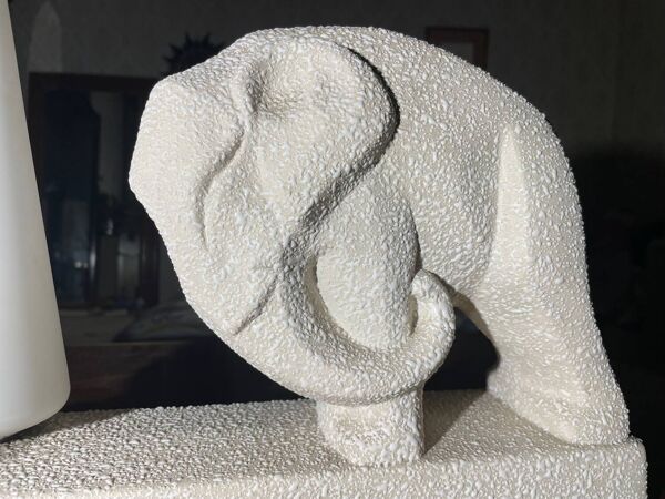 Lampe cubiste art déco – atelier Primavera, Printemps. Design vintage avec éléphant