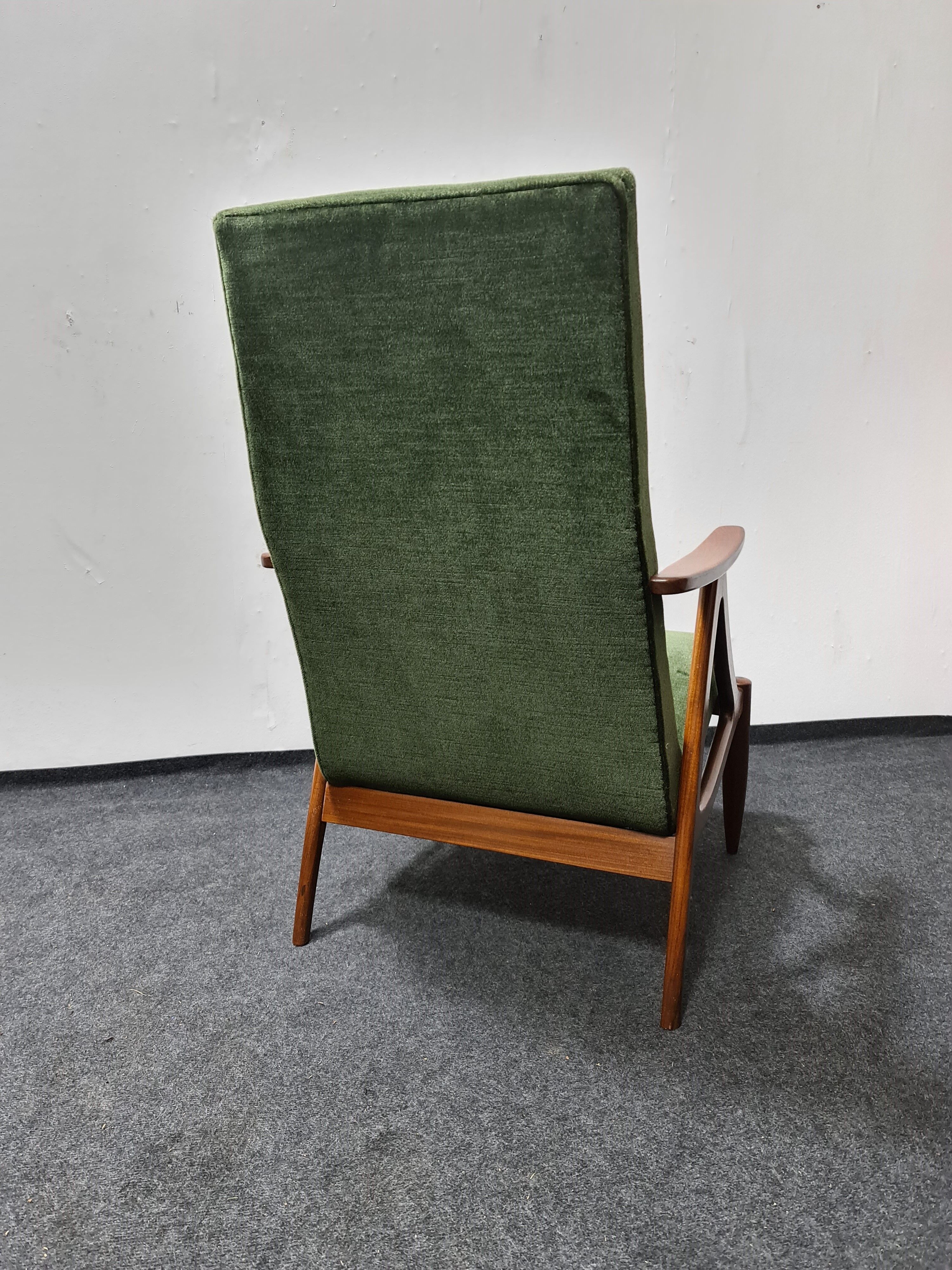 Vintage Dutch design teak armchair
