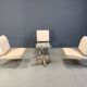 Ensemble de chaises longues sculpturales avec table basse, 1996