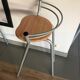 set of 5 stool year 80 in wood and metal