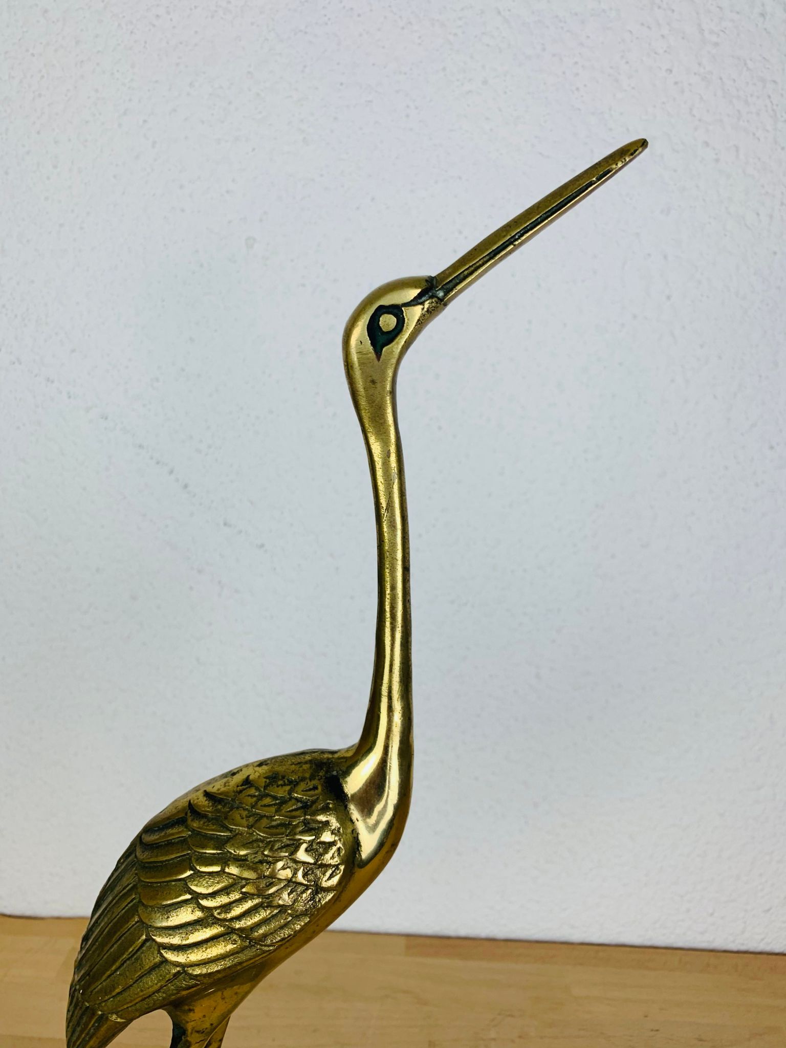 Golden brass heron