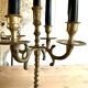 Five-branched brass candlestick
