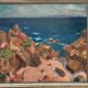 Original Swedish Oil on Panel – “Coastal motif” by Unknown Artist – Vintage & Framed – 53 × 46 cm (20.8" x 18.1")