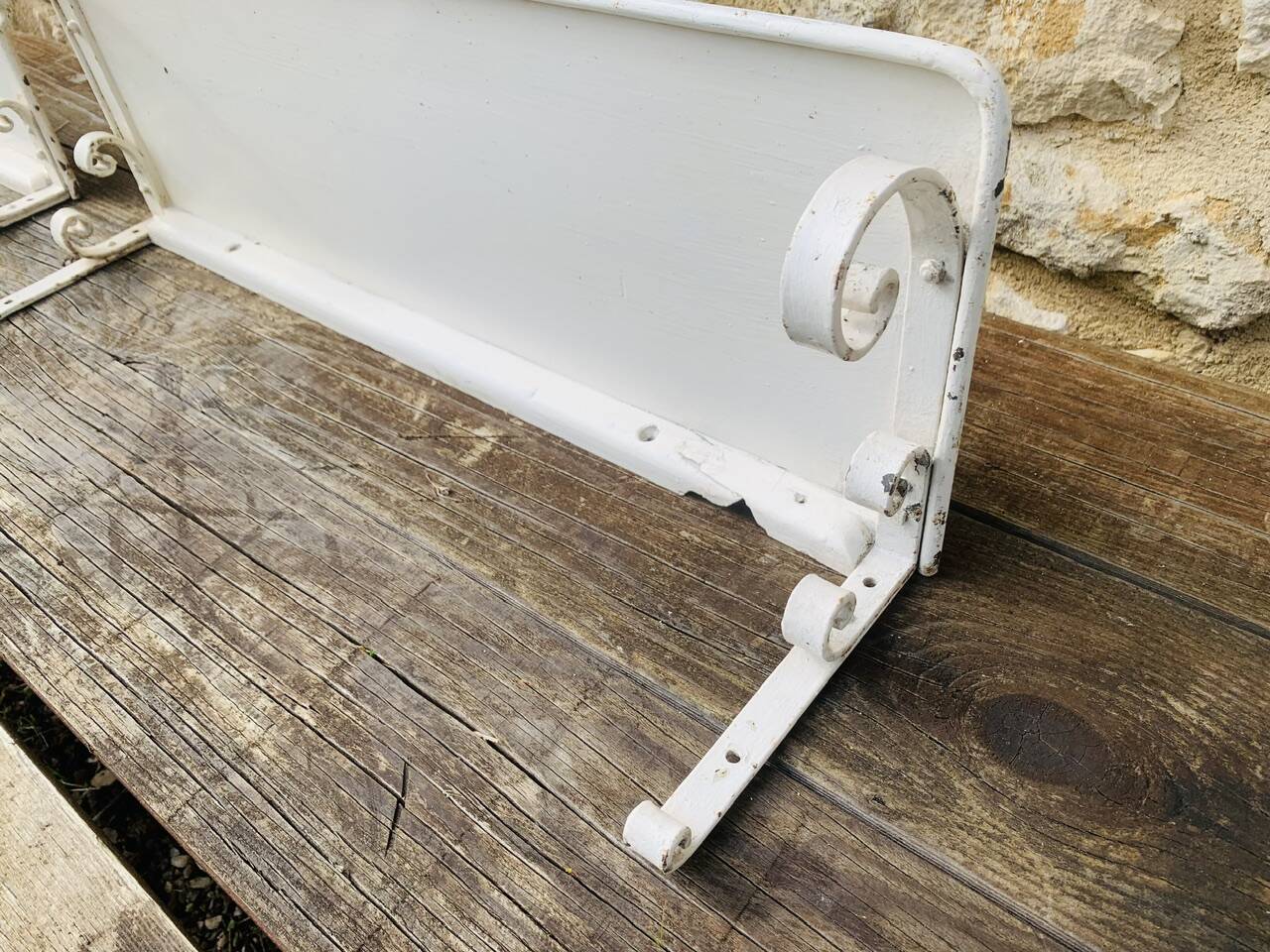 Pair of vintage garden wall shelves, circa 40's/50's