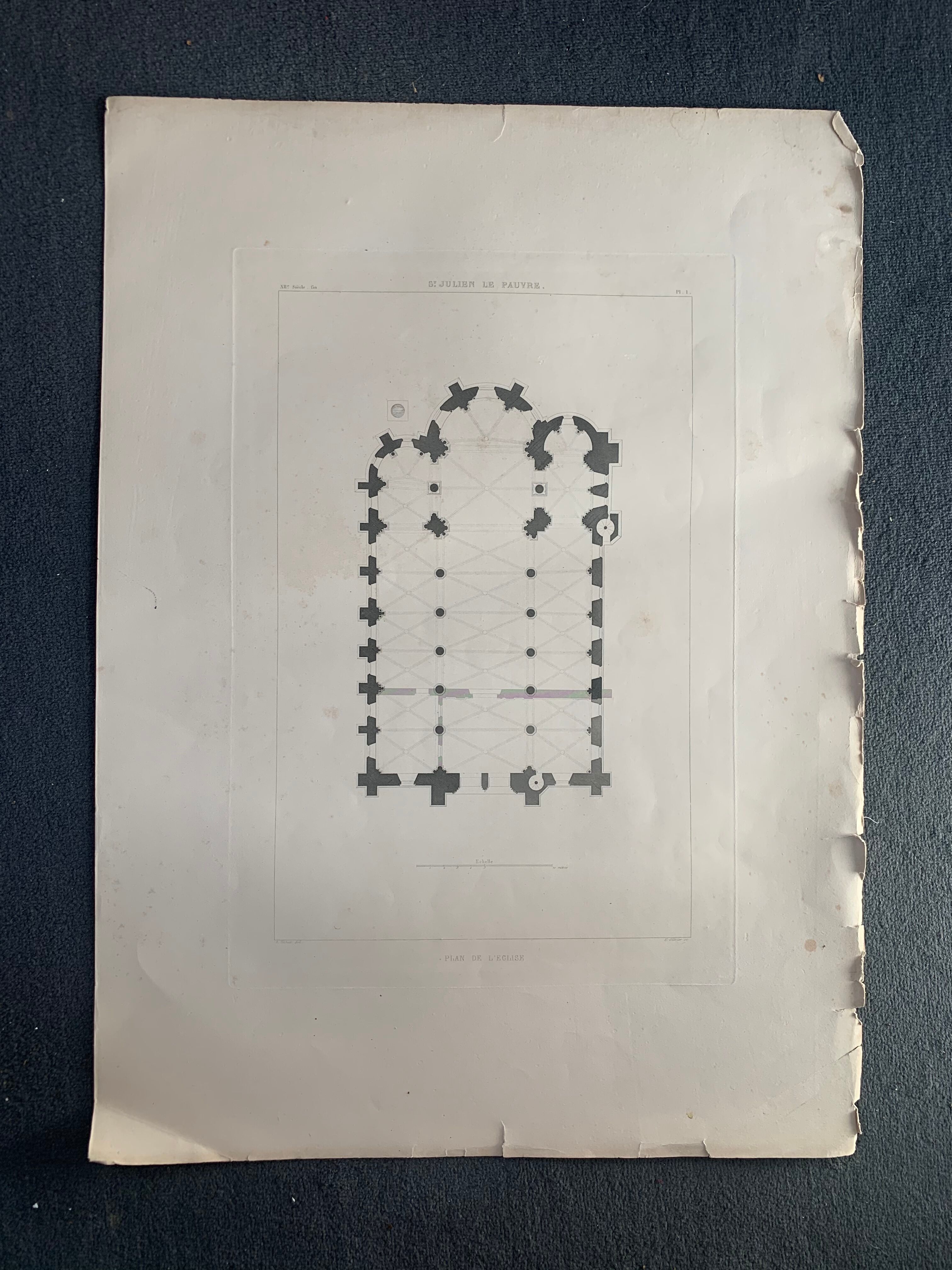 Engraving of ancient architecture