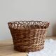 Cache-pot vintage rotin tressé – Accessoire plante d'intérieur