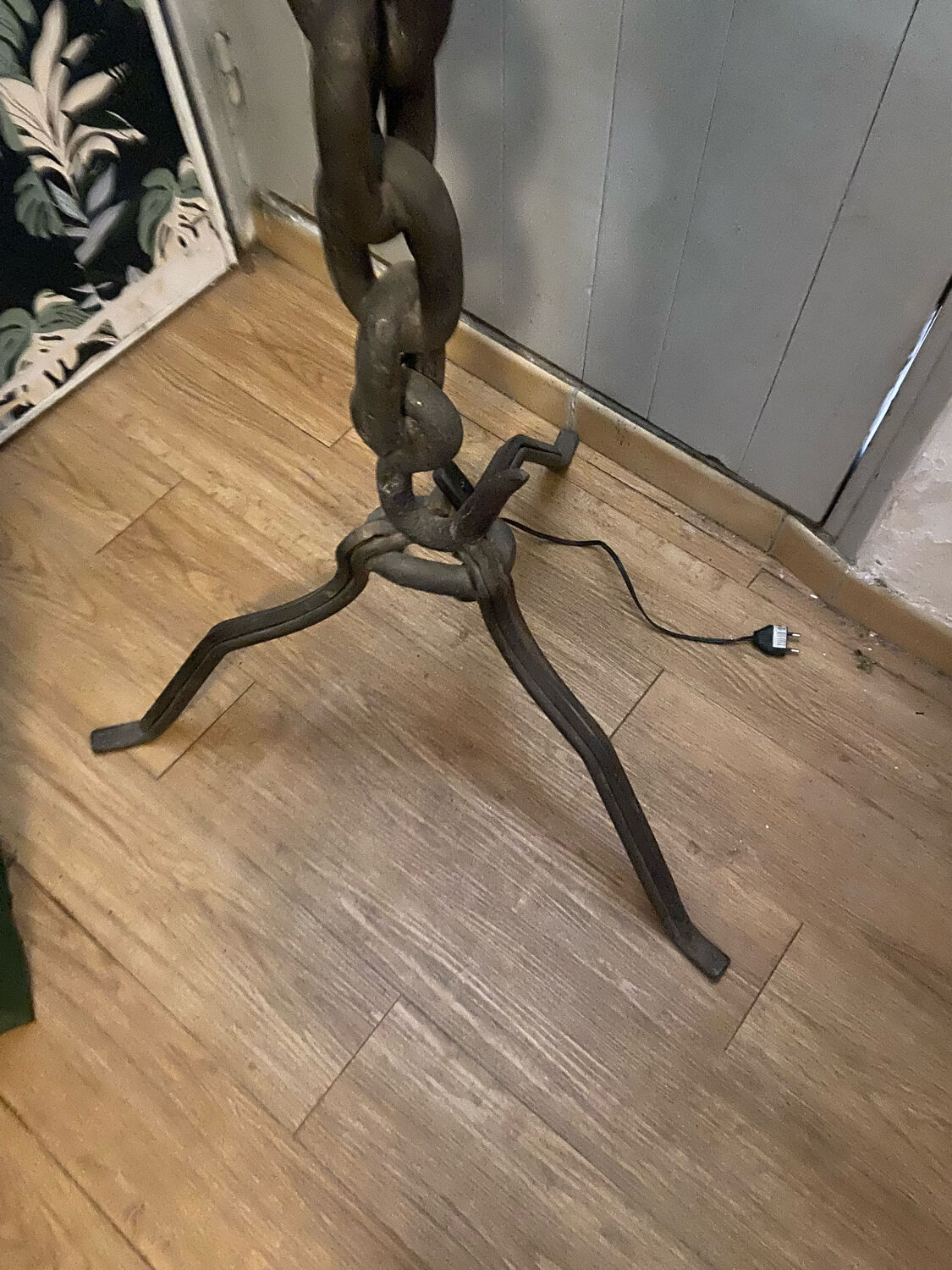 Wrought iron floor lamp 50s