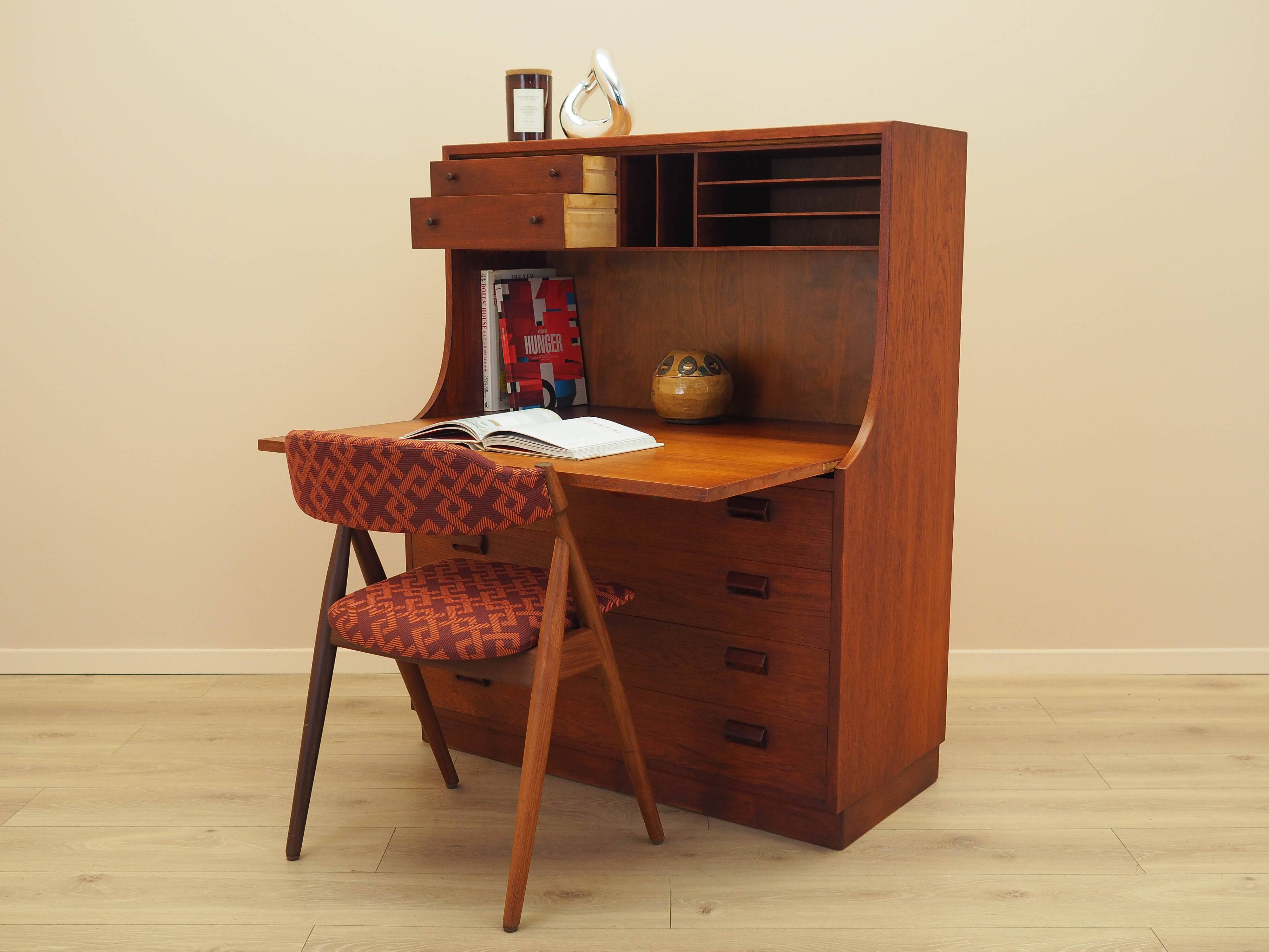Secrétaire en teck, design danois, années 1960, designer : Børge Mogensen