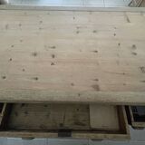 Stripped oak desk