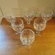 Lot de 6 verres à pied vintage bullés Biot