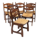 Set of 6 chairs by Guillerme and Chambron