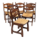 Set of 6 chairs by Guillerme and Chambron