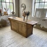 Two-sided central island counter in pine 220cm