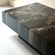 Rectangular coffee table in marble resin, design from around 1970.