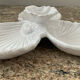 Vintage shell dish in glazed terracotta