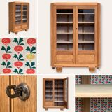 Parisian glazed wardrobe 1930 raw wood