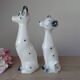 Couple of romantic Dalmatian figurines in ceramic – 1970s