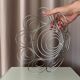 Vintage Y2K Chrome Spiral Fruit Basket – Space Age Wire Bowl