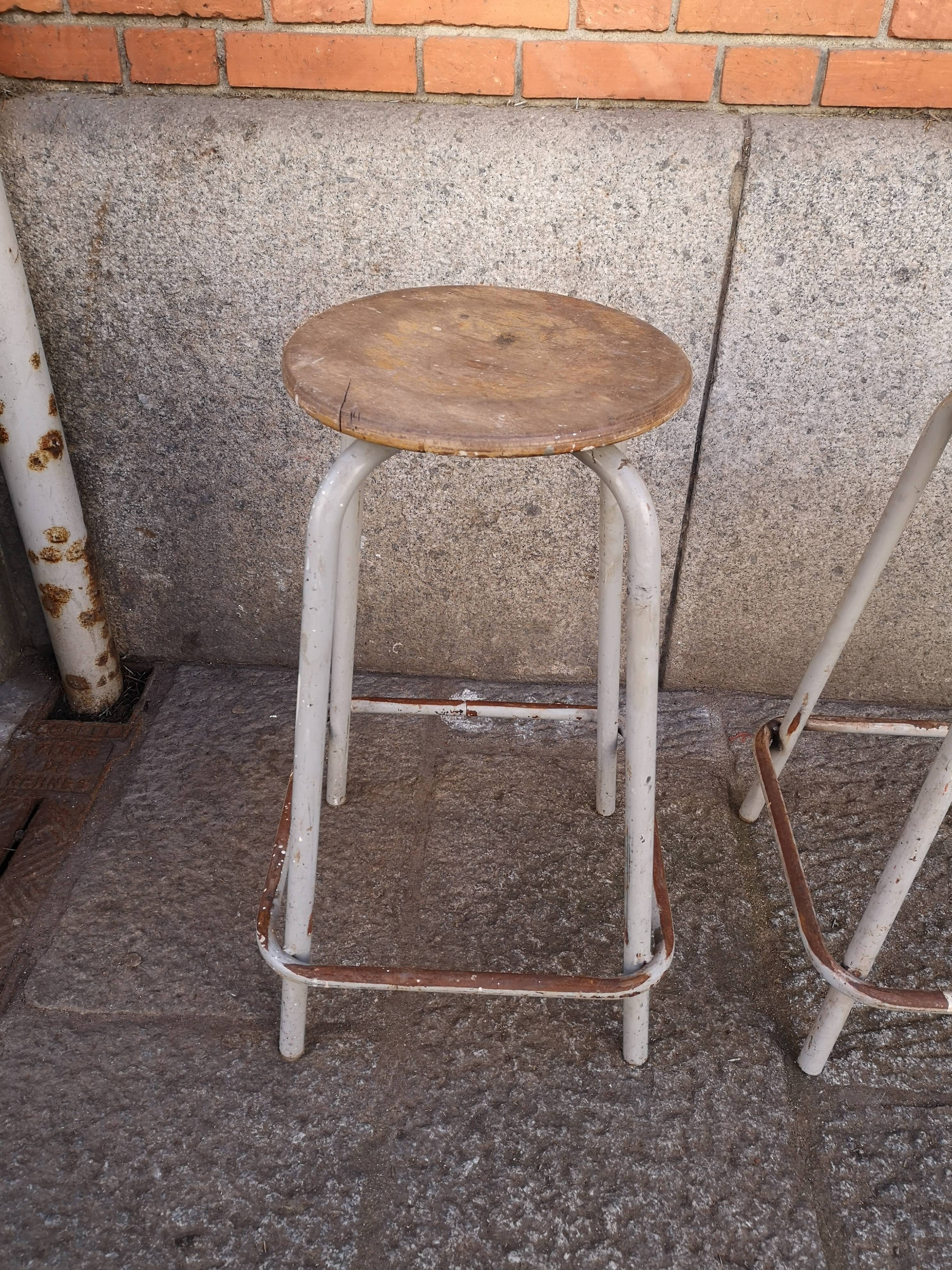 3 workshop stools