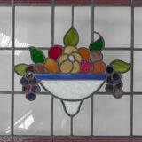 Art Deco stained glass window, 74 x 178 cm