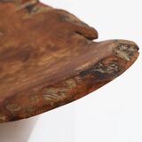 Grand bol en bois de racine organique, France, années 1950