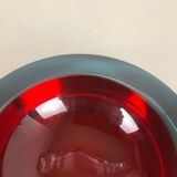 Rare Extra Large Sommerso Bowl Murano Vetri Glass by Cenedese, Italy, 1970s