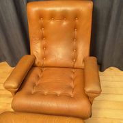 Armchair with footstool, By Ring Mebelfabrikk, Norway, 1960s