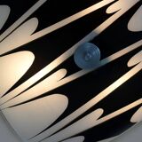 Large Vintage Czechoslovakian Opaline Glass Pendant Lights, 1970s, Set of 2