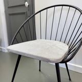 Vintage Corbeil armchair, iron, 1950s.