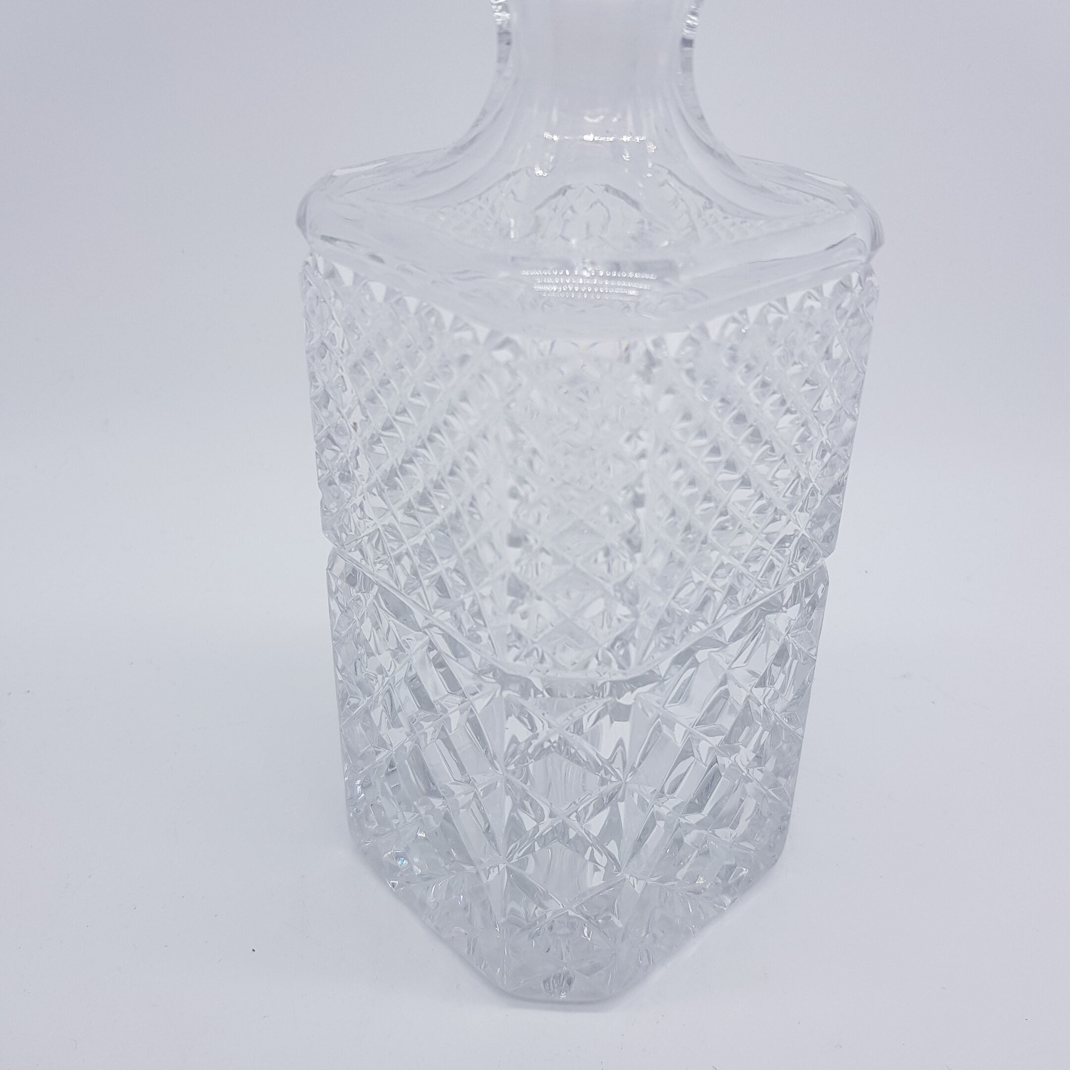 Square-shaped crystal carafe has spikes