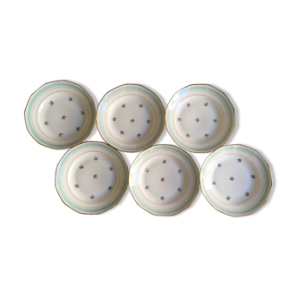 Spring plates in celadon porcelain pattern flowers