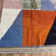 Handmade natural wool rug with colourful patterns 150/250 cm