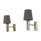Pair of vintage brass wall lamps from Falkenberg, Sweden1970