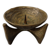 Brutalist Bronze Candleholder by Michael Harjes, 1960s