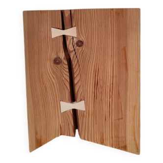 Brutalist larch stool